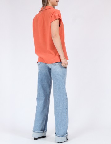 Camasa Vero Moda, portocaliu