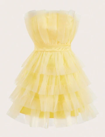 Rochie scurta SHEIN, galben Galben