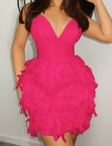 Rochie scurta SHEIN, roz Roz