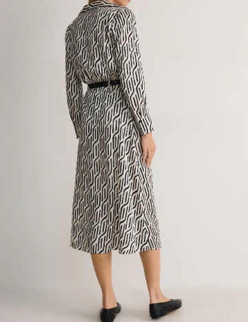 Rochie medie Reserved, alb/negru