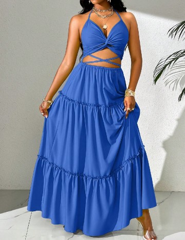 
						Rochie lunga SHEIN, albastru