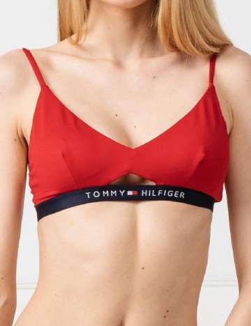 Sutien de baie Tommy Hilfiger, rosu