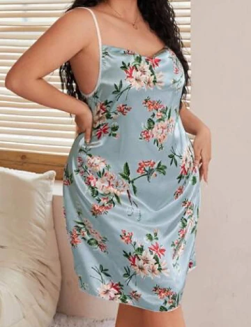 Rochie de noapte SHEIN CURVE, albastru