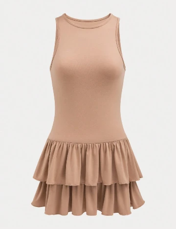 Rochie scurta SHEIN, maro Maro