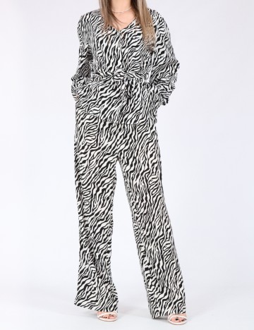 
						Bluza Only, alb/negru