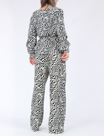 Pantaloni Only, alb/negru
