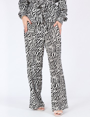 Pantaloni Only, alb/negru