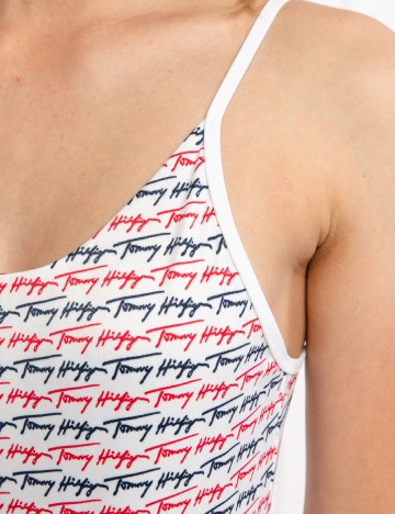 Costum de baie Tommy Hilfiger, alb