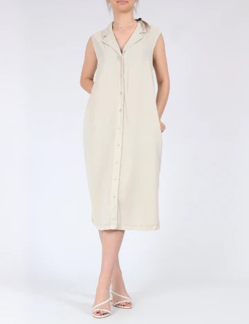 Rochie medie Vero Moda, crem