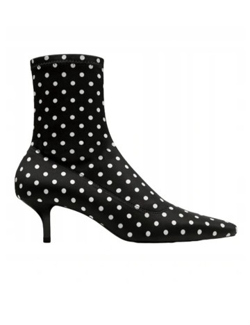 Botine Zara, negru/buline, 39