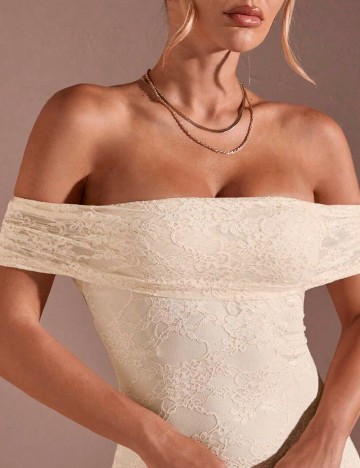 Rochie scurta SHEIN, crem