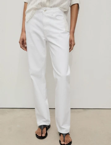 Blugi Mango, alb Alb