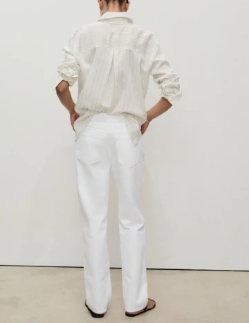 Blugi Mango, alb Alb