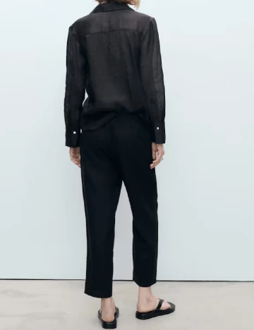 Pantaloni Mango, negru