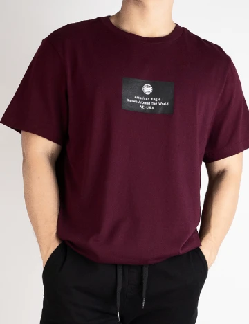 Tricou American Eagle, visiniu Rosu