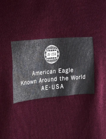 Tricou American Eagle, visiniu Rosu