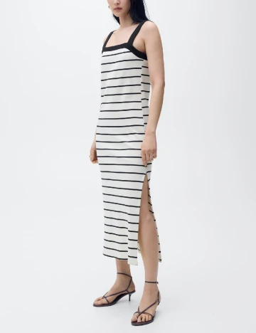 Rochie lunga Mango, ecru