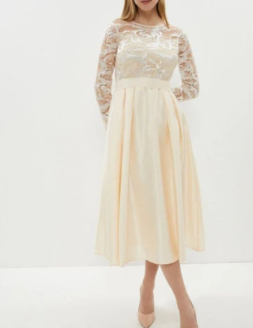 Rochie medie Coast, crem
