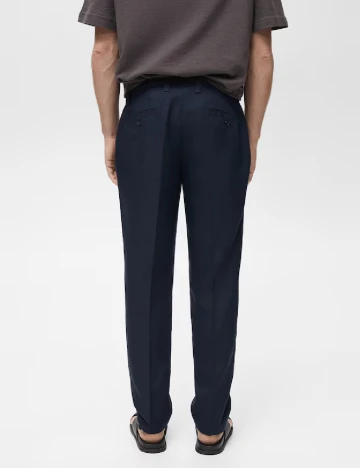 Pantaloni Mango, albastru