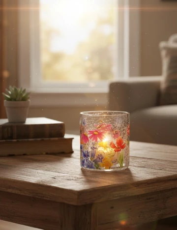 Suport lumanare Home Accents, floral