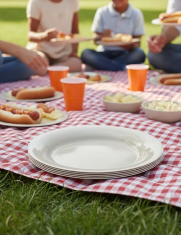 Set farfurii plastic 5 bucati PLAST1, gri Gri