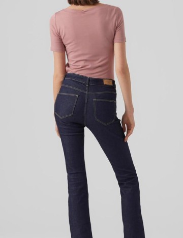 Tricou Vero Moda, roz pudra inchis