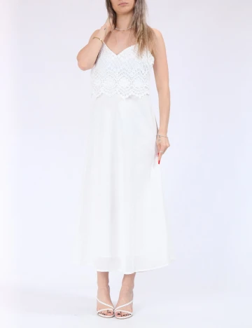 Rochie lunga Only, alb