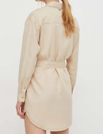 Rochie scurta Pepe Jeans, crem Crem