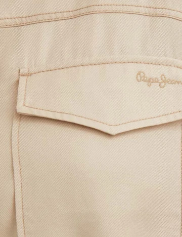Rochie scurta Pepe Jeans, crem Crem
