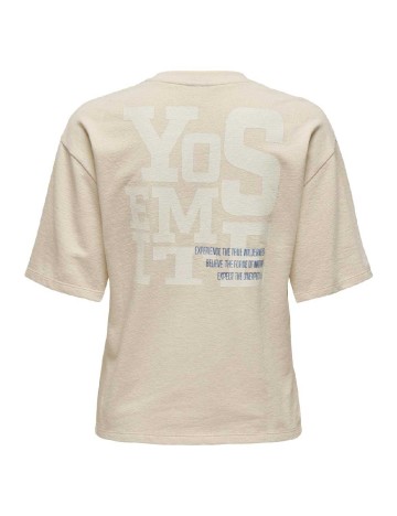 Tricou Only, crem