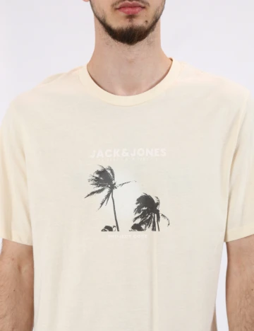 Tricou Jack&Jones, crem