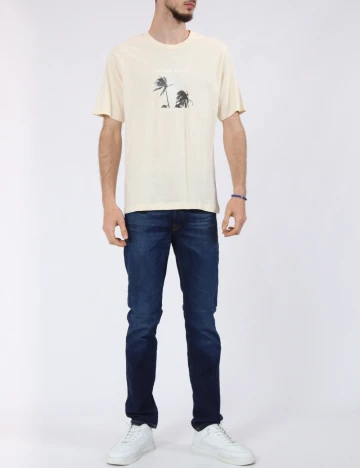 Tricou Jack&Jones, crem