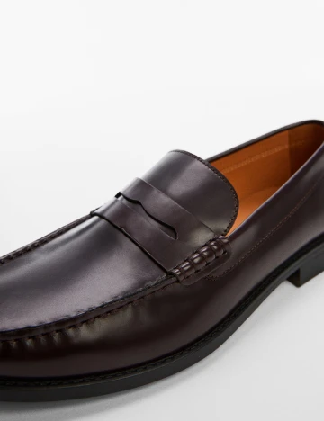 Mocasini Mango, maro inchis Maro