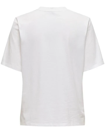 Tricou Only, alb Alb