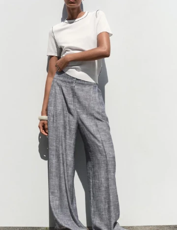 Tricou Zara, alb Alb