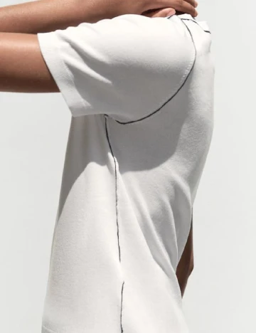 Tricou Zara, alb Alb