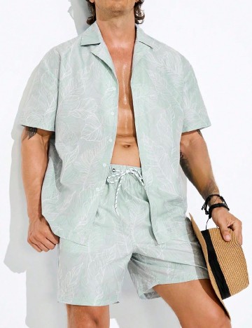 
						Compleu SHEIN Plus Size Men, verde