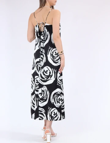 Rochie medie Only, alb/negru