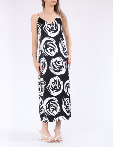 Rochie medie Only, alb/negru