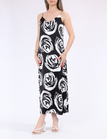 Rochie medie Only, alb/negru