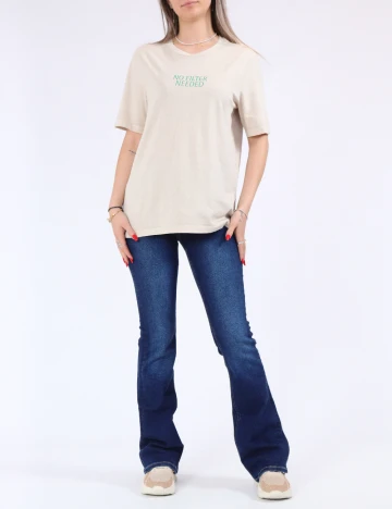 Tricou Only, bej