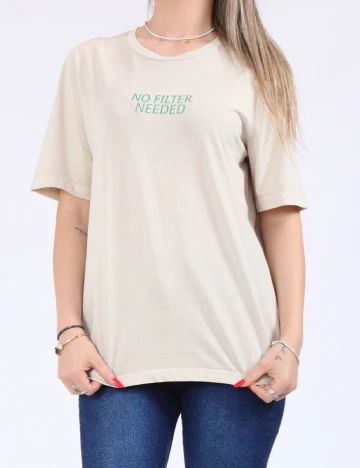 Tricou Only, bej