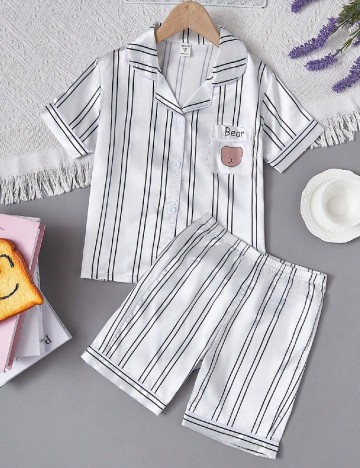 
						Pijama Shein Kids, alb