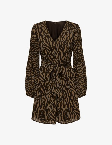 Rochie scurta Only, negru/maro