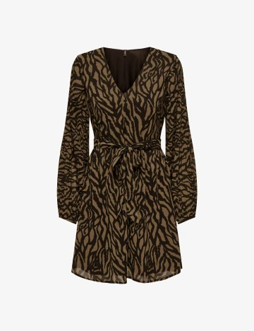 Rochie scurta Only, negru/maro