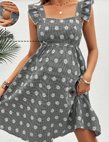 Rochie scurta SHEIN Maternity, gri Gri