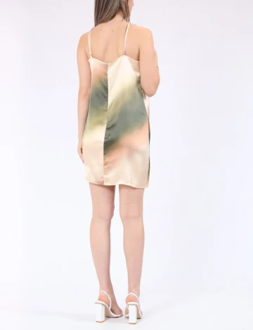 Rochie scurta Only, verde/crem