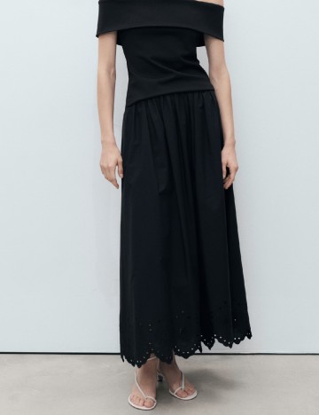 
						Fusta Mango, negru