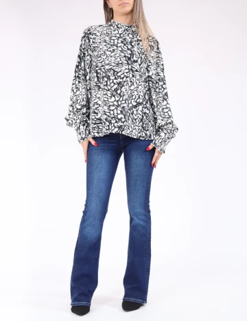 Bluza Vero Moda, alb/negru