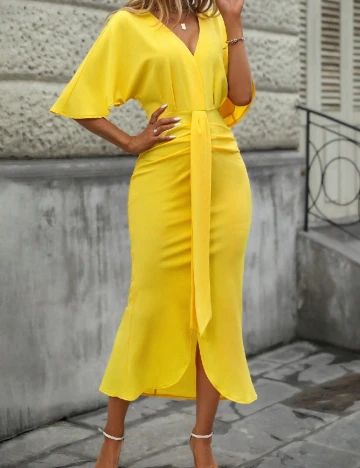 Rochie medie SHEIN, galben Galben